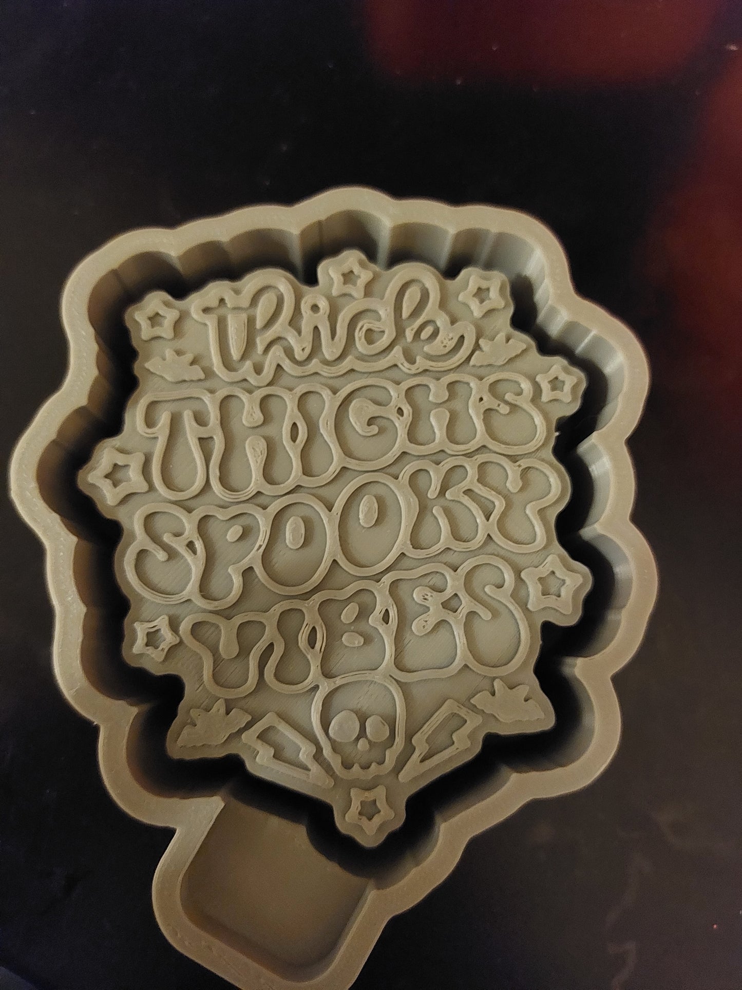 Thick Thighs and Spooky Vibes Silicone Mold